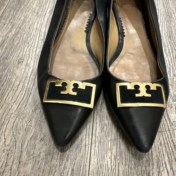 Tory Burch Gigi 20MM Pointy Toe Calf Leather/Suede Flats Size 10 M - Picture 5 of 12